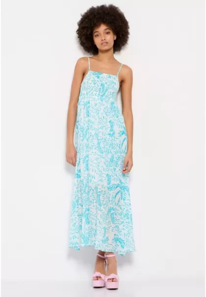 Sturdy Funky-Buddha Turquoise Sea Women's All Over Printed Maxi Dress Dresses