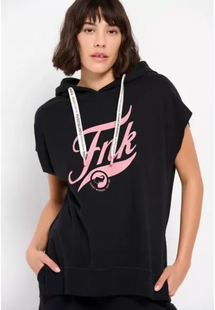 Funky-Buddha Black Popular Sweatshirts & Hoodies Women's Overhead Hoodie Women's