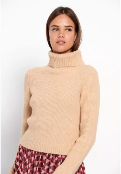 Redefine Knitwear & Cardigans Women's Turtle Neck Sweater Funky-Buddha Brown Sugar