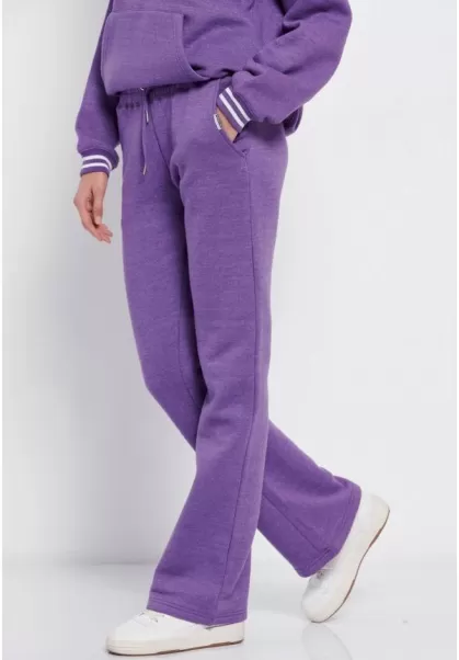 Women's Trousers Magic Mauve Melange Knit Joggers Specialized Funky-Buddha
