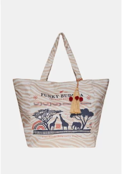 Women's Beach Bag Affordable Oat Milk Bags & Wallets Funky-Buddha Women's