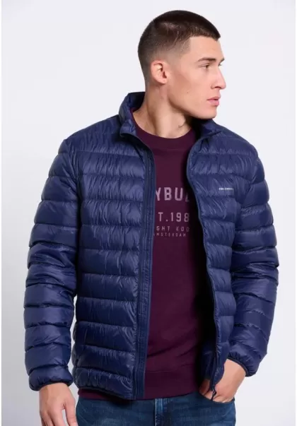 Funky-Buddha Men's Winter Jacket With Warm Down Padding Jackets & Coats Navy Latest Men's