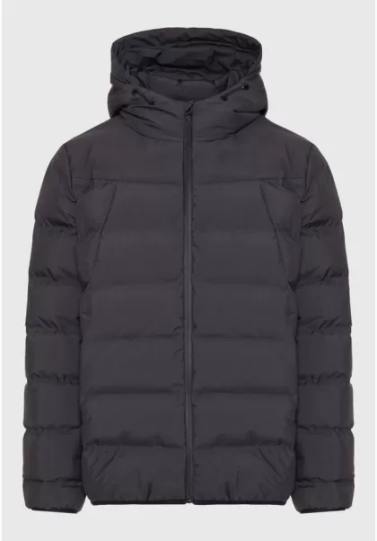Shop Men's Men's Hooded Puffer Jacket Funky-Buddha Grey Jackets & Coats