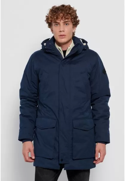 Funky-Buddha Jackets & Coats Ocean Men's New Parka Jacket With Detachable Hood