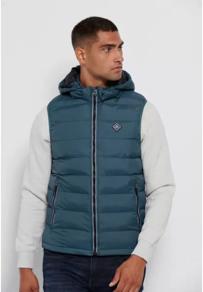 Jackets & Coats Men's Special Deal Padded Zip-Up Vest Jacket Funky-Buddha Emerald