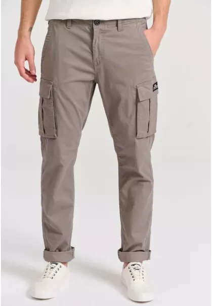 Men's Trousers Men's Comfort Cargo Pants - The Essentials Grey Closeout Funky-Buddha