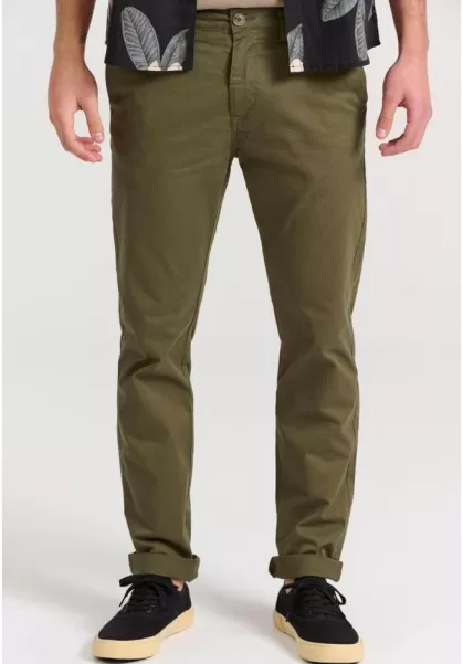 Men's Chino Pants - The Essentials Men's Funky-Buddha Khaki Intuitive Trousers