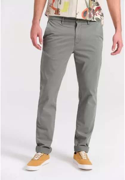 Trousers Men's Chino Pants - The Essentials Maximize Funky-Buddha Men's Sage Green