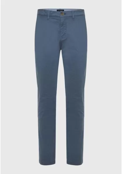 China Blue Funky-Buddha Men's Chino Pants - The Essentials Men's Trousers Serene