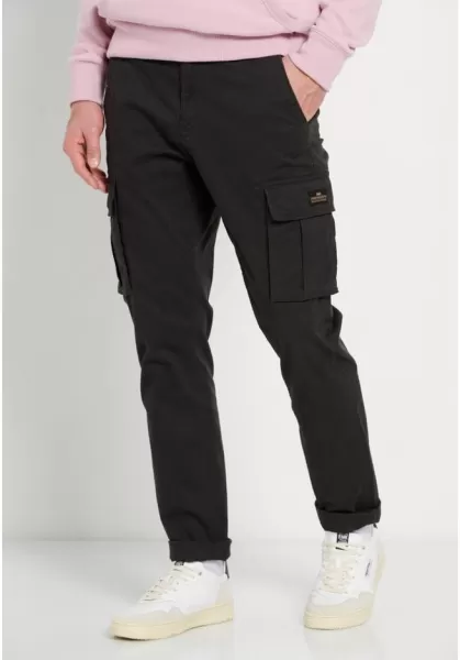 Trousers Essential Comfort Cargo Pants Funky-Buddha Dk Grey Men's Custom