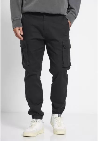 Trousers Black Comfort Cargo Pants Affordable Funky-Buddha Men's
