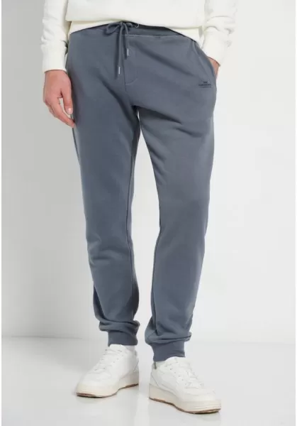 Essential Cuffed Joggers Men's Funky-Buddha Trousers Ocean Grey Luxurious