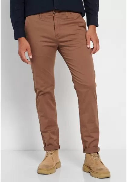 Trousers Funky-Buddha Best Men's Tobacco Essential Comfort Chinos