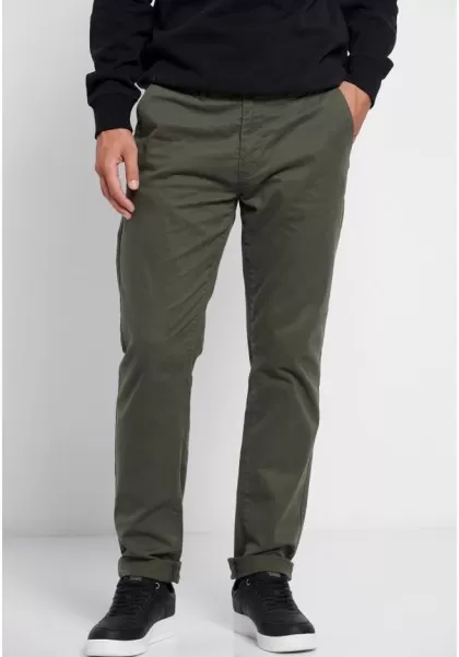 Essential Comfort Fit Chinos Trusted Pesto Trousers Men's Funky-Buddha