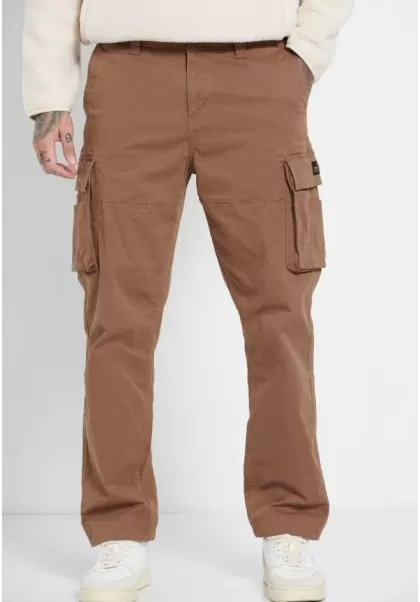 Trousers Regular Fit Cargo Pants Clean Tobacco Funky-Buddha Men's