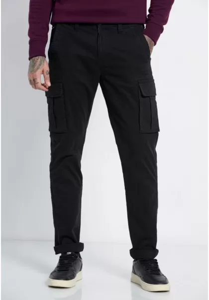 Trousers Fire Sale Black Comfort Cargo Pants Garage 55 Funky-Buddha Men's
