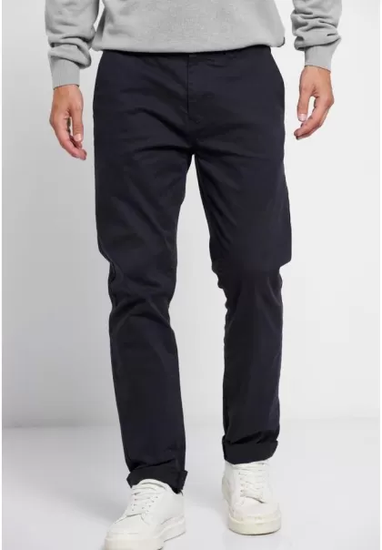 Trousers Funky-Buddha Essential Comfort Fit Chinos Timeless Navy Men's