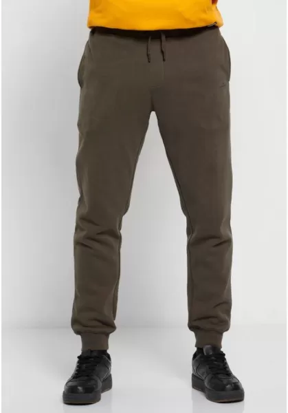 Funky-Buddha Trousers Khaki Enrich Essential Cuffed Joggers Men's