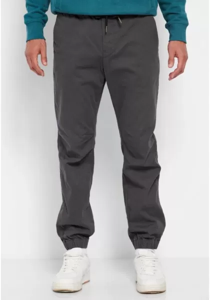 Trousers Shop Dk Grey Micro Jacquard (Dobby) Chinos Funky-Buddha Men's