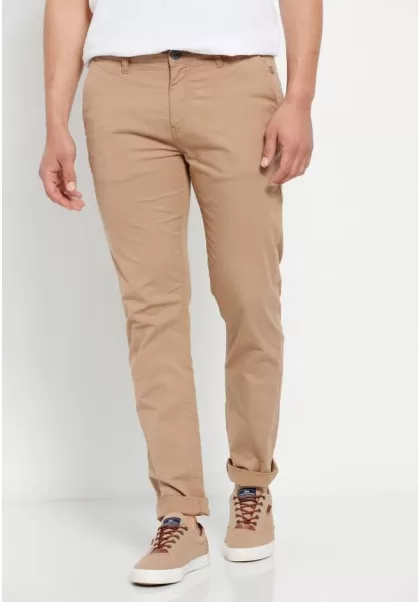 Comfort Chino Trouser Garage 55 Beige Funky-Buddha Men's Handcrafted Trousers
