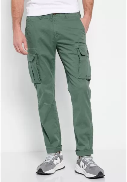 Rugged Trousers Dusty Green Funky-Buddha Comfort Cargo Pants Men's