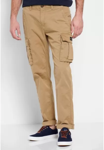 Comfort Cargo Pants Trousers Comfortable Beige Men's Funky-Buddha