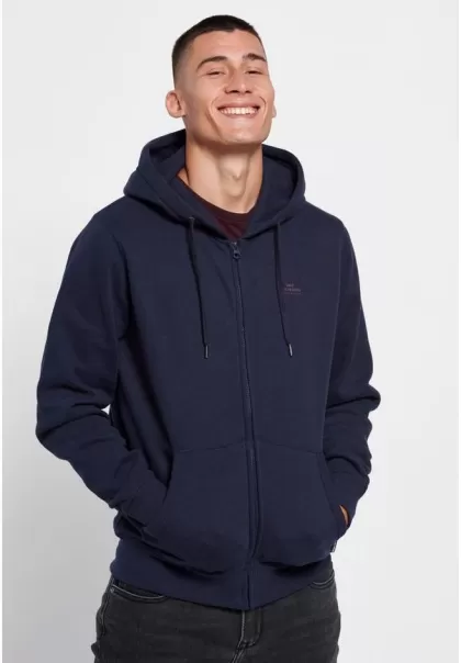 Funky-Buddha Navy Sweatshirts & Hoodies Men's Guaranteed Essential Zip-Up Hoodie