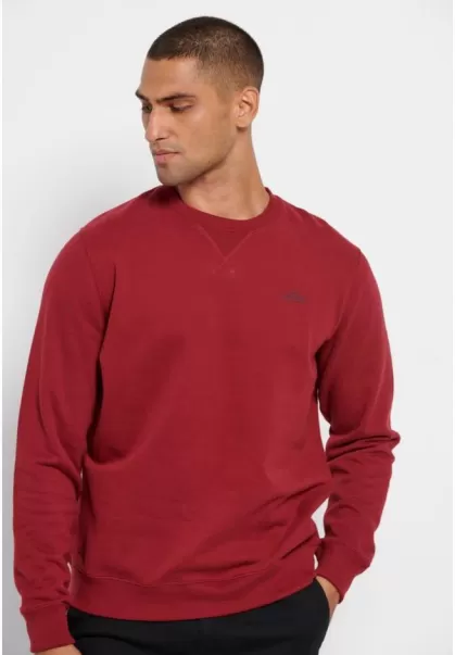Unique Sweatshirts & Hoodies Essential Crew Neck Sweatshirt Cranberry Funky-Buddha Men's