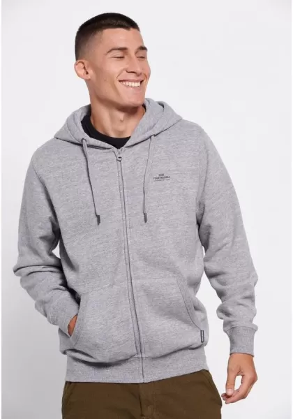 Essential Zip-Up Hoodie Funky-Buddha Buy Sweatshirts & Hoodies Grey Mel Men's