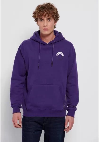 Men's Overhead Hoodie With Chest Logo Sweatshirts & Hoodies Special Purple Funky-Buddha