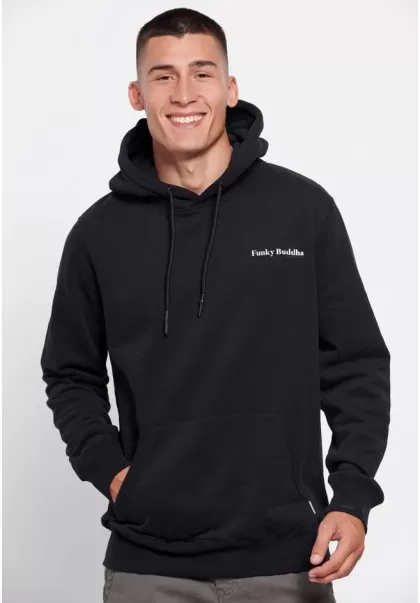 Men's Funky-Buddha Affordable Sweatshirts & Hoodies Essential Overhead Hoodie Black