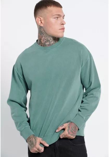 Relaxed Fit Crew Neck Sweatshirt Review Sweatshirts & Hoodies Men's Funky-Buddha Dk Forest