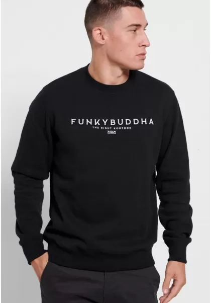 Men's Crew Neck 3D Printed Sweatshirt Sweatshirts & Hoodies Funky-Buddha Redefine Black