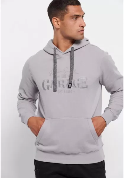 Sweatshirts & Hoodies Overhead Hoodie Garage 55 Greige Funky-Buddha Personalized Men's