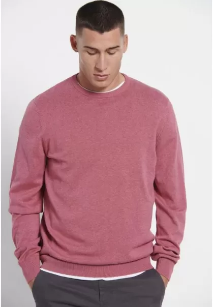 Rose Wine Mel Knitwear & Cardigans Functional Funky-Buddha Men's Essential Crew Neck Sweater