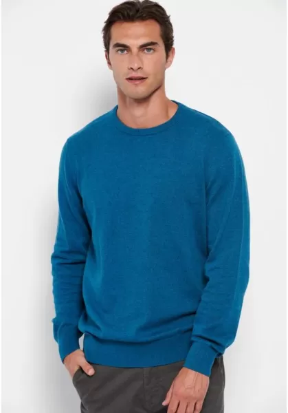 Knitwear & Cardigans Midnight Blue Mel Essential Crew Neck Sweater Cheap Funky-Buddha Men's