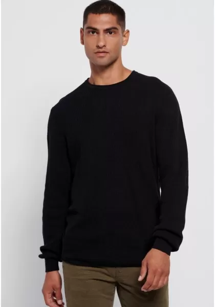 Knitwear & Cardigans Sale Funky-Buddha Men's Crew Neck Sweater Men's Black