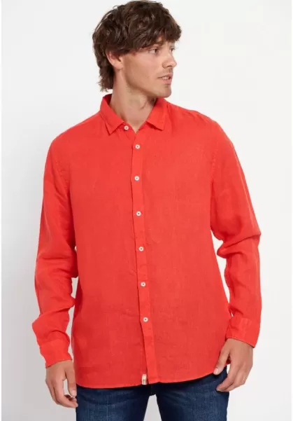 Watermelon Funky-Buddha Shirts Essential Linen Shirt Men's Wholesome