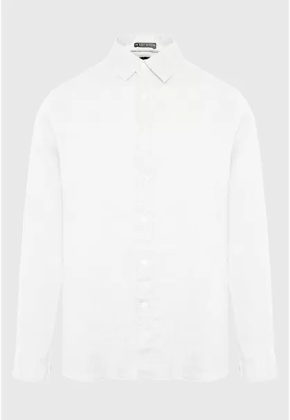 Essential Linen Shirt Shirts Men's Vintage Optic White Funky-Buddha