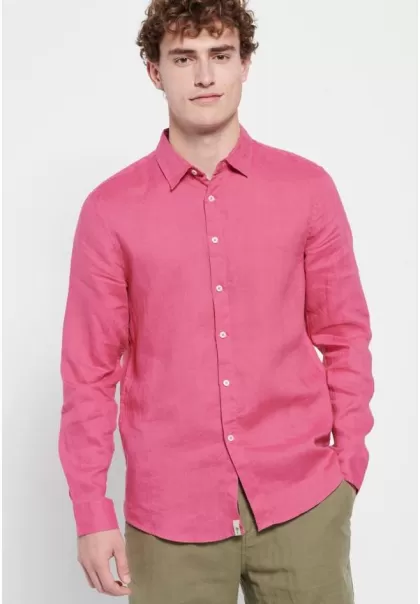 Funky-Buddha Men's Online Rose Shirts Essential Linen Shirt
