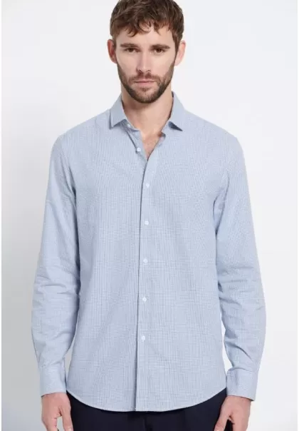 Shirts Navy Blue Price Slash Men's Funky-Buddha Men's Yarn Dyed Plaid Shirt - Marron Label
