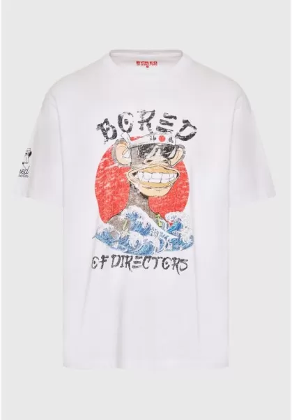 Relaxed Unisex T-Shirt Ape Azami - Bored Of Directors White Classic Funky-Buddha Men's T-Shirts