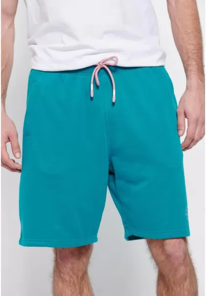 Shorts Economical Emerald Funky-Buddha Essential Jogger Shorts With Branded Print Men's