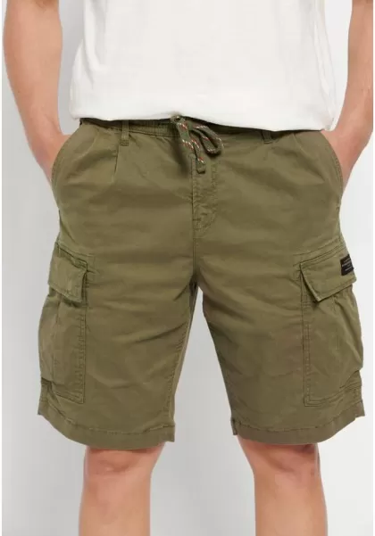 Compact Men's Khaki Comfort Fit Cargo Shorts Funky-Buddha Shorts