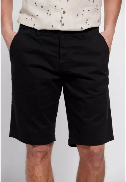 Essential Chino Shorts Black Men's Sleek Funky-Buddha Shorts