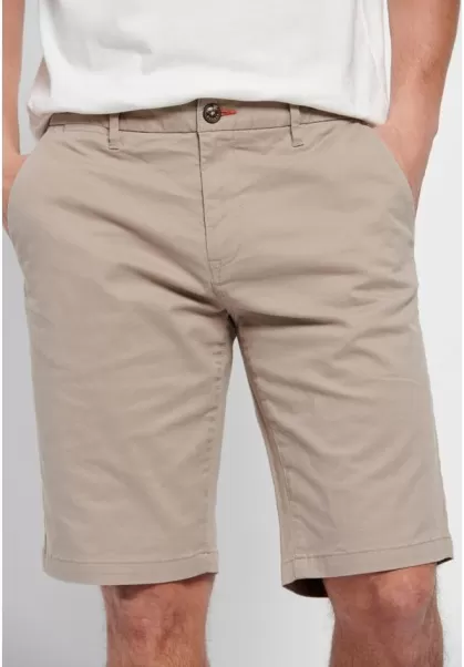 Greige Funky-Buddha Essential Chino Shorts Men's Final Clearance Shorts