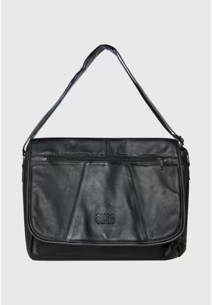 Men's Bags & Wallets Functional Black Funky-Buddha Men's Leather Shoulder Bag